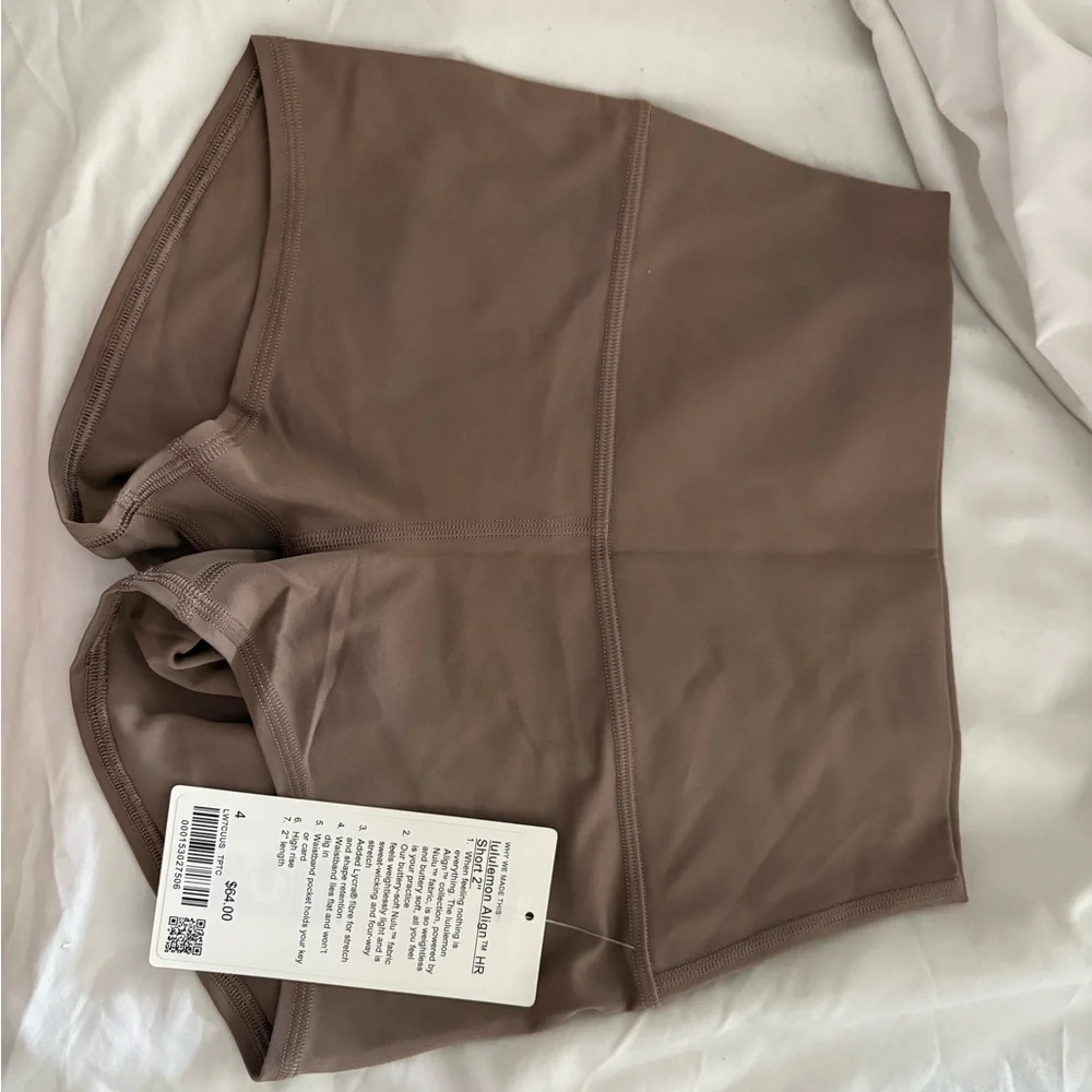 Lululemon Brown High-Waisted Shorts - Picture 1 of 3